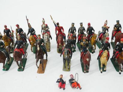 Important set of 30 painted lead soldiers:...