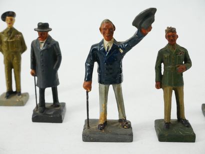 DURSO (Belgium):
Set of 6 figures in painted...