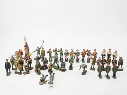 LINEOL (Germany):
Set of 33 painted composition...