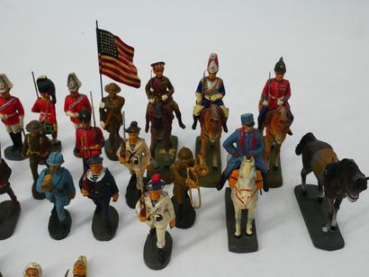 ELASTOLIN Germany 
Set of fifty painted composition...