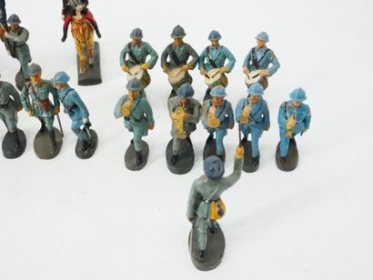 ELASTOLIN (Germany):
Set of 27 painted composition...