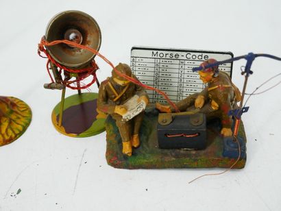 ELASTOLIN (Germany):
Set of 8 painted composition...