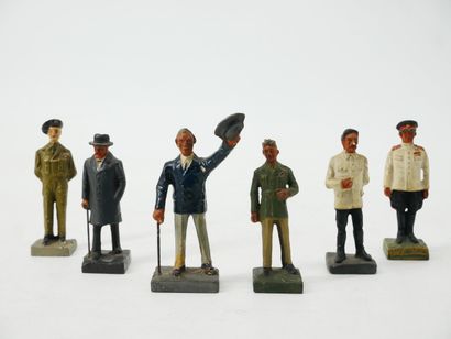 DURSO (Belgium):
Set of 6 figures in painted...