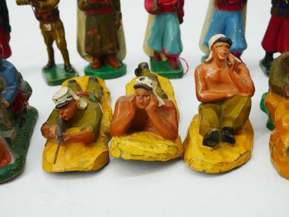JRD (France):
Set of 26 painted plaster and...