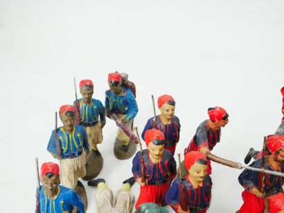 ELASTOLIN (Germany):
Set of 41 painted composition...