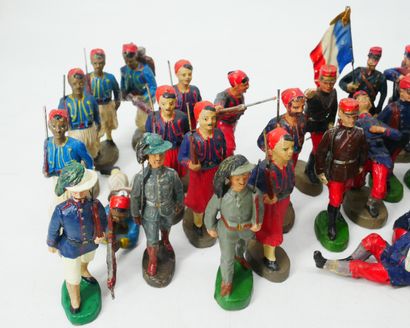 ELASTOLIN (Germany):
Set of 41 painted composition...