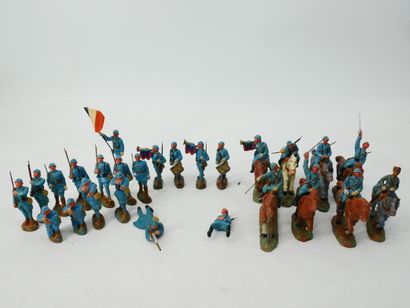 RESISTEX (France) :
Set of 26 painted composition...