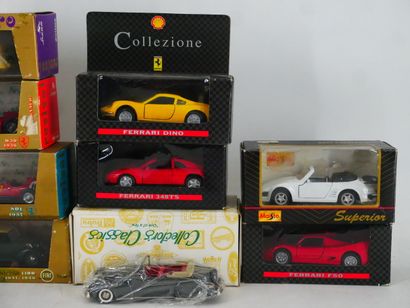 Lot comprenant : 
- 	8 voitures BRUMM (avec...