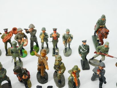 UNMARKED :
Set of 54 painted composition...