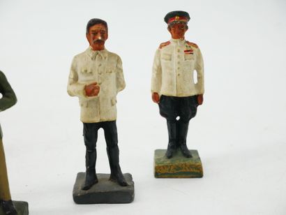 DURSO (Belgium):
Set of 6 figures in painted...