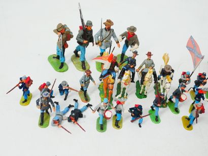 ELASTOLIN (Germany):
Set of 46 painted hard...