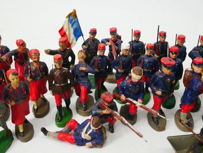 ELASTOLIN (Germany):
Set of 41 painted composition...
