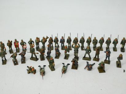 LINEOL (Germany):
Set of 58 painted composition...