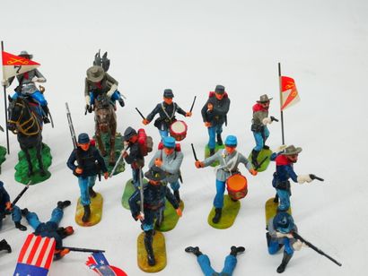 ELASTOLIN (Germany):
Set of 46 painted hard...