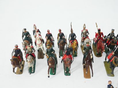 Important set of 30 painted lead soldiers:...