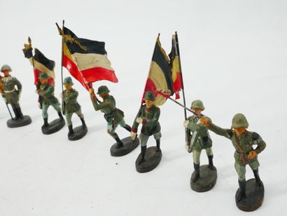 ELASTOLIN (Germany):
Set of 9 figures in...