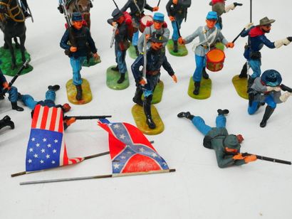 ELASTOLIN (Germany):
Set of 46 painted hard...