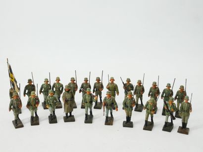 LINEOL (Germany):
Set of 23 figures in painted...