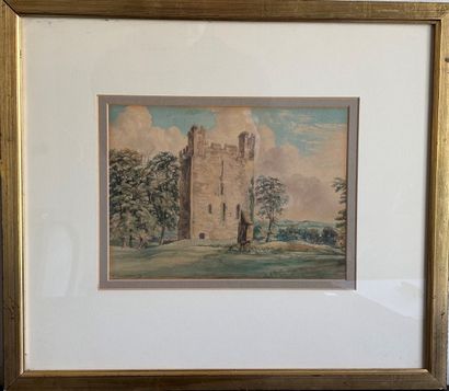 Ecole du XIXème s.
La tour
Aquarelle signée...