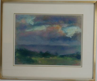 Michel LECOQUE (1938-) 
Paysage maritime
Pastel...