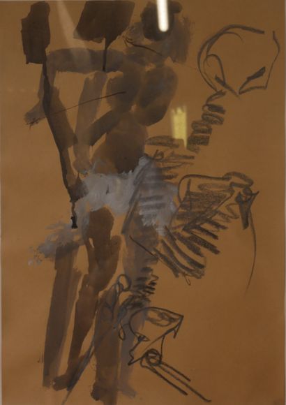 Nino LONGOBARDI (1953-1996) 
Femme debout...