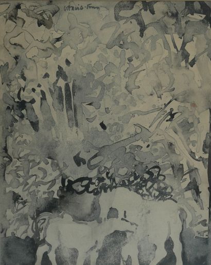 Pierre GARCIA-FONS (1928-2016) 
Chevaux
Aquarelle...