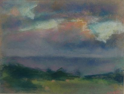 Michel LECOQUE (1938-) 
Paysage maritime
Pastel...