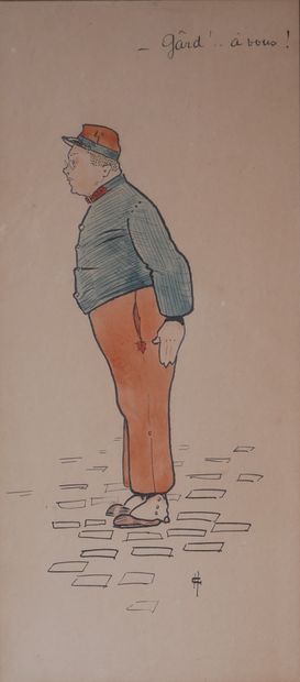 Ecole française circa 1900 
Garde à vous...