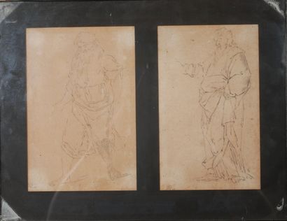 Vieillard drapé
Mine de plomb sur papier.
Deux...