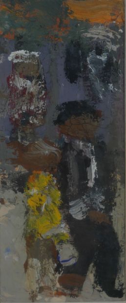 Pierre CHRISTIN (1935-) 
Couple de promeneurs
Huile...