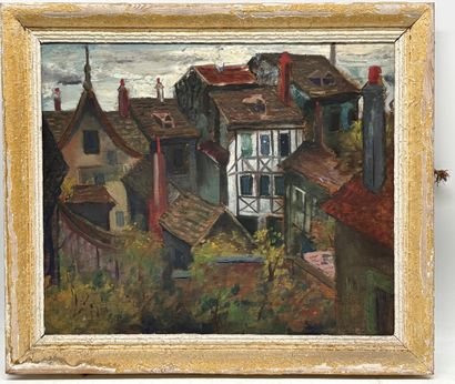 Ecole moderne
Toits d'un village
Huile sur...