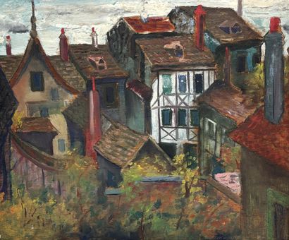 Ecole moderne
Toits d'un village
Huile sur...