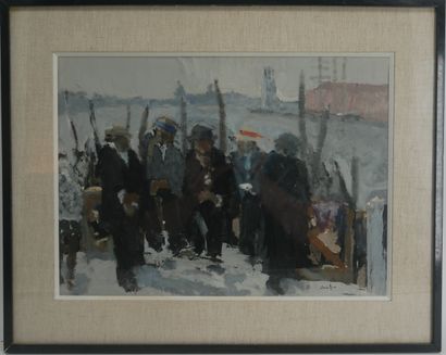 Pierre CHRISTIN (1935-) 
Promeneurs assis...