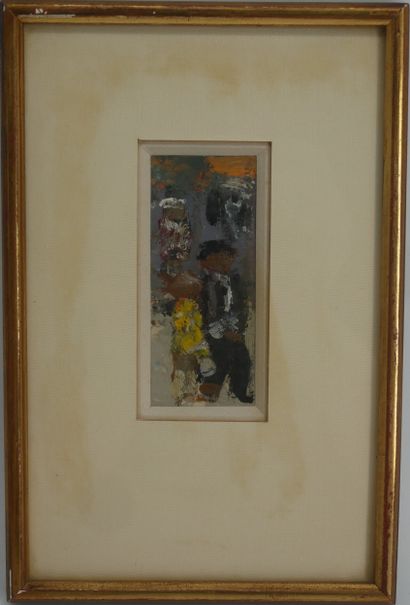 Pierre CHRISTIN (1935-) 
Couple de promeneurs
Huile...