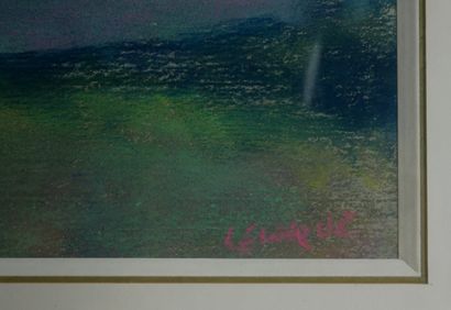 Michel LECOQUE (1938-) 
Paysage maritime
Pastel...