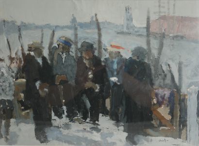 Pierre CHRISTIN (1935-) 
Promeneurs assis...