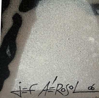 Jef AEROSOL (1957-)
Portrait de Miss-Tic
Pochoir...