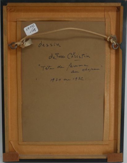 Pierre CHRISTIN (1935-) 
Tête de femme au...