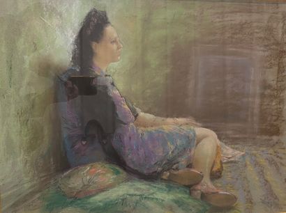 Richard DURANDO TOGO (1910- ?)
Femme assise
Crayons...