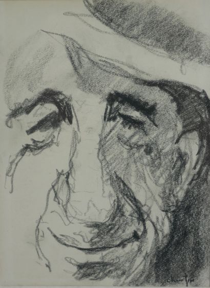 Pierre CHRISTIN (1935-) 
Tête d’homme
Mine...