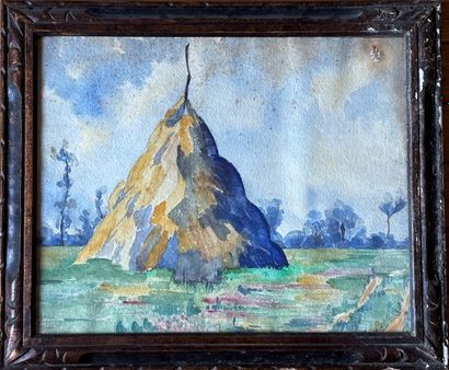 de LORIOL
La meule de foin
Aquarelle signée...