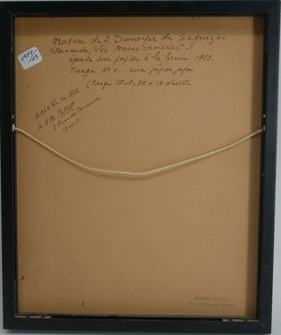 André DUNOYER DE SEGONZAC (1884-1974) 
Fernande,...