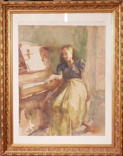 Richard DURANDO TOGO (1910- ?)
La pianiste
Aquarelle...