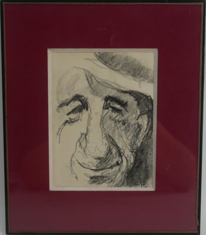 Pierre CHRISTIN (1935-) 
Tête d’homme
Mine...