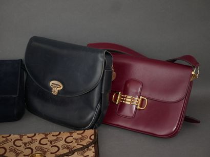 CELINE Paris 
Four bags in black, brown and...