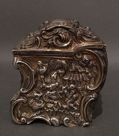 LEUCHARS orfèvre
Boîte à thé en argent 925°/°°,...