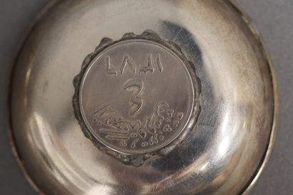 A 900°/°° silver dish set with a Lebanese...