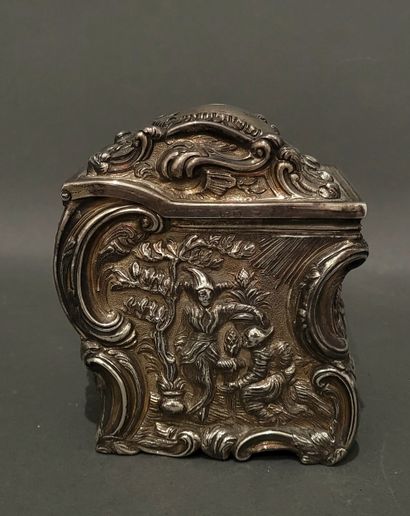 LEUCHARS orfèvre
Boîte à thé en argent 925°/°°,...