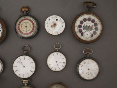 Lot de montres de gousset, chronographes...