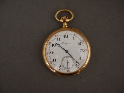 LONGINES
Montre de gousset en or jaune 18k,...